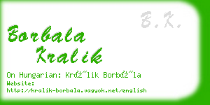 borbala kralik business card